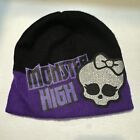 2013 Mattel Monster High Beanie Hat Purple Black Silver Skull Children’s