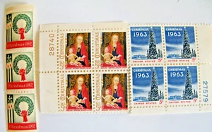 us stamps: 1960s Christmas MNH 4c/5c, 1321, 1205, 1240 +Bonus: 1254-1257 - Picture 1 of 2