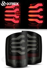 AlphaRex Black LED Taillights for 2014-2018 Sierra 1500 SLE / 2015-2019 2500HD - Foto 1 di 9