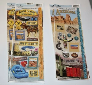 Arizona Grand Canyon National Park Turquoise Cactus - 4 Scrapbook Sticker Pages - Picture 1 of 1
