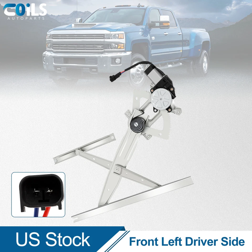 Regulador de ventana delantera izquierda con motor para cabina y chasis F-450 Super Duty 1999-2003 Foto 1 de 4