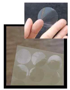 24pcs Self Adhesive Sticky Clear PVC Plastic Round Sticker Bag Sealer - 2.5cm - Picture 1 of 2