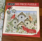 Lang 500 Piece Linen-Embossed Puzzle Called Birds in the Garden