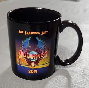 Journey: 2014 San Francisco Fest Black Coffee Mug Cup, Rock Band - Picture 1 of 3