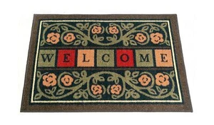 Ottomanson Indoor/Outdoor rechteckige Teppiche Fußmatten mehrfarbig Willkommen 20"x30" - Bild 1 von 2