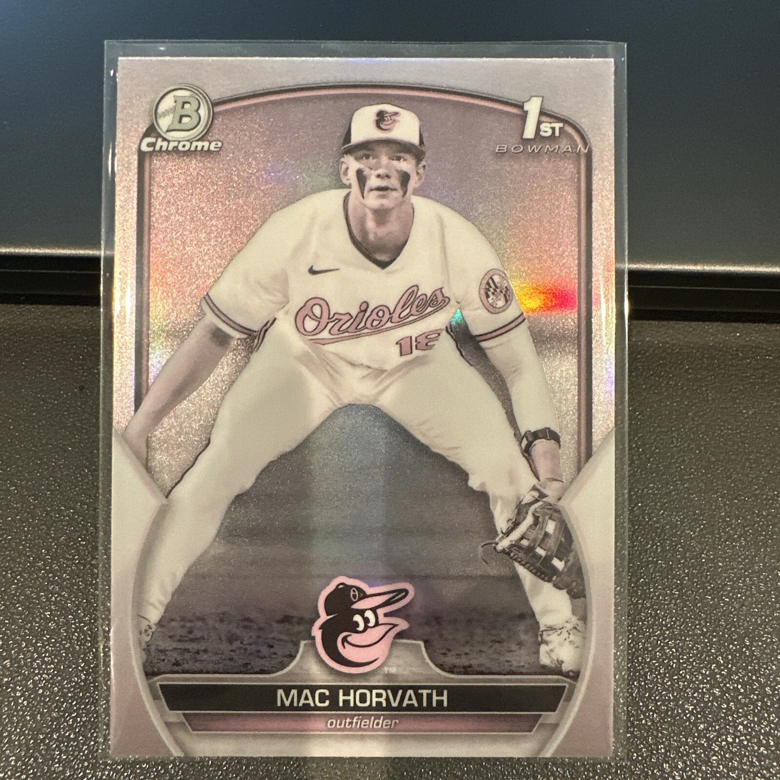 2023 Bowman Draft Chrome Pearl Refractor SSP Mac Horvath #BDC-90 1st - Orioles