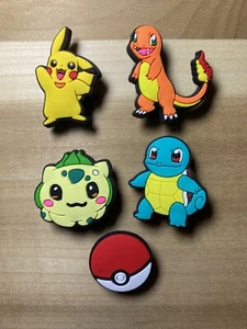 5 Piece Pokémon Croc Charms Lot Pokemon - Picture 1 of 1
