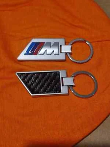 Porte-Clés Compatible BMW M Style Effet Carbone Argenté Neuf Accessoire Sport - Picture 1 of 5