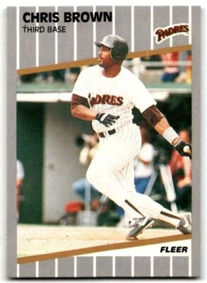 1989 Fleer Chris Brown San Diego Padres #301 - Image 1 of 2