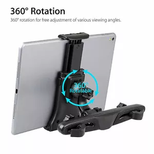 360° Car Back Seat Headrest Mount Holder Stand for 4-12Inch Phone Tablet PC iPad - Picture 1 of 9