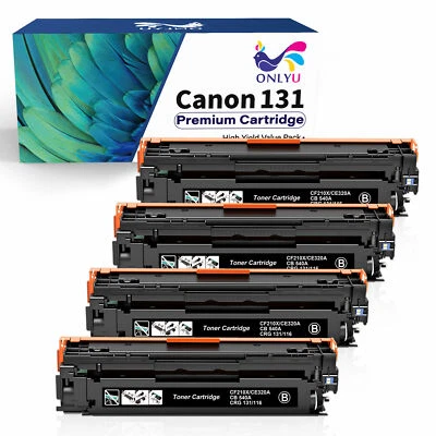4PK Black High Yield Toner Cartridge For Canon 131 Imageclass MF8280cw LBP7110cw - Image 1 of 4