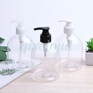 Bottiglie pompa lozione plastica vuota trasparente 500 ml per shampoo gel sapone liquido mani - Foto 1 di 8