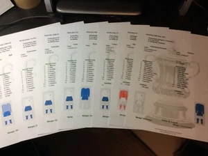 1966-67 Tottenham Hotspur complete cup run x8 matchsheets - Picture 1 of 1