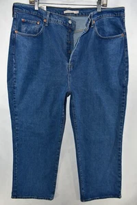 New Levi's Premium Ribcage Straight Ankle High Blue Jeans Womens Plus Size 20W M - Picture 1 of 10