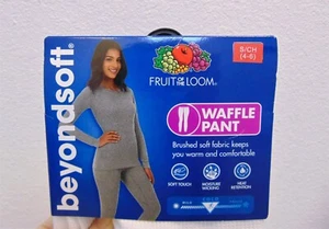 Pantalone donna Fruit of the Loom Beyond morbido waffle termico taglia S (4-6) bianco - Foto 1 di 5