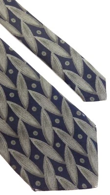 NEW! SAKS FIFTH AVENUE DARK PURE SILK NECK TIE 57" LONG 3.75" WIDE - Image 1 of 2
