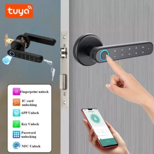 Elektronisches Fingerabdruck Türschloss APP Fingerprint Türöffner Schloss DE - Bild 1 von 15