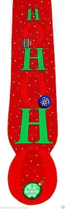 Hallmark Men's Christmas Necktie Ho Ho Ho Shaped Design Holiday Red Neck Tie - Picture 1 of 2