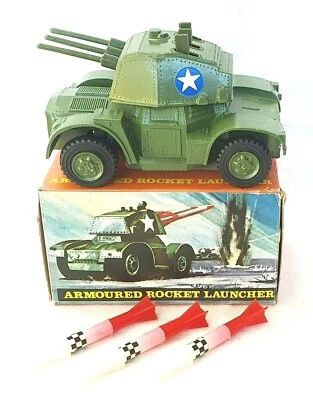 Hong Kong 1:32 WWII US ARMY DAIMLER ROCKET LAUNCHER INFANTRY SCOUT CAR MIB`75! - Image 1 of 4