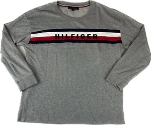 Tommy Hilfiger Hombre Sudadera Grande Gris Jaspeado Cuello Redondo Manga Larga - Imagen 1 de 10