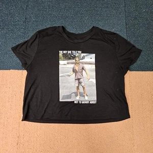Barstool Sports DADDY Dave Portnoy Damen Cropped T-Shirt Medium schwarz K5a - Bild 1 von 8