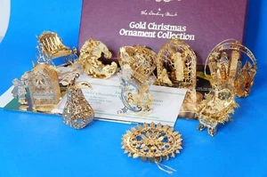 2004 Danbury Mint 10 pz placca oro decorazione natalizia in scatola con annuale vittoriano - Foto 1 di 12
