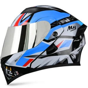 DOT Approved Motorcycle Helmet Double Lens Modular Flip Racing Motocross Helmets - Picture 1 of 15