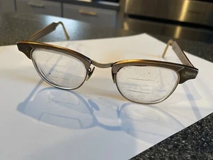 Vintage SRO SAFETY Glasses Frames METAL 12K Gold Filled - Picture 1 of 7