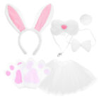  Easter Costume Cosplay Rabbit Ear Headband Bunny Outfit White Gloves