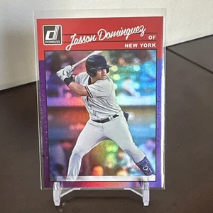 Jasson Dominguez 2023 Donruss Lámina Púrpura 1990 Retro New York Yankees - Imagen 1 de 2