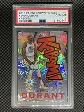 2018-19 Panini Crown Royale #1 Kevin Durant Kaboom PSA 10!! Super Rare! POP 4!
