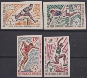 F-EX57994 NIGER 1965 MNH IMPERFORATED AFRICAN GAMES BRAZZAVILLE ATHLETISM. - Picture 1 of 2