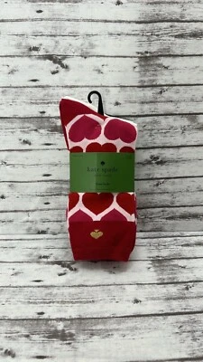 Kate Spade Socks Women's Size 4-10 Crew 3pk Hearts "Yes No" Stripes Valentines - Image 1 of 4
