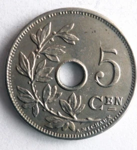 BÉLGICA 5 CÉNTIMOS 1904 - Excelente moneda - ENVÍO GRATUITO - Bin #720 - Imagen 1 de 2