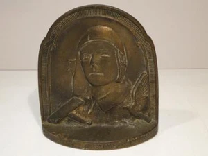 1928 The Aviator Charles Lindbergh Bookend Single Bookend - Picture 1 of 5