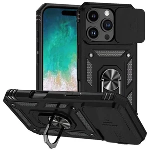 Custodia antiurto per iPhone 16 PRO MAX supporto anello lente + vetro temperato - Foto 1 di 15