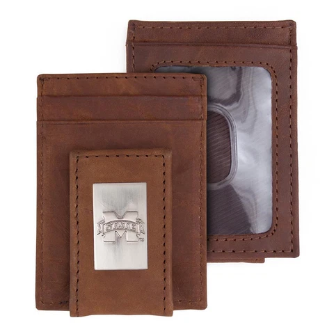 Mississippi State Bulldogs Wallet Front Pocket Leather Wallet Cover