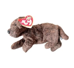 Vintage TY Fetcher the Brown Dog Beanie Baby NEW w/ Tags Retired 06/12/01 - Picture 1 of 7