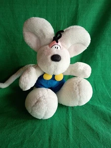 Diddl Maus Stofftier mit Latzhose 25cm , 90er Jahre - Bild 1 von 4