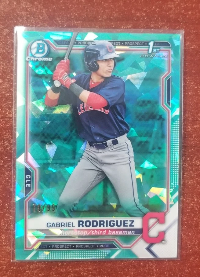 2021 Bowman Chrome Sapphire Edition Aqua Refractor /99 Gabriel Rodriguez - Image 1 of 2
