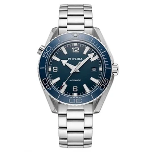 Reloj automático de buceo PHYLIDA 500m para hombre 43,5 mm esfera azul zafiro NH35A - Imagen 1 de 8