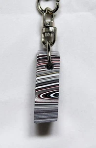 Fordite Key Chain - 32.88mm x 16.92mm x 11.33mm (2330) - Picture 1 of 5