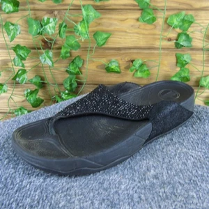 Chanclas FitFlop Mujer Brillante Estrás Negras Textiles Talla 10 Medianas Usadas 2025 - Imagen 1 de 6