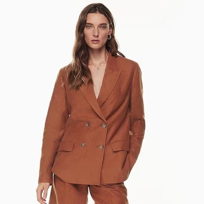 Wilfred Destiny Linen Blazer in Anise Brown Size 0 - Image 1 of 4