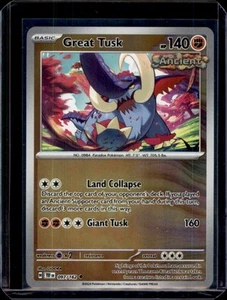 Great Tusk SV05: Temporal Forces Pokémon 097/162 Reverse Holo NM+ - Picture 1 of 2