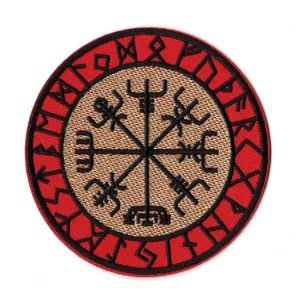 Vegvisir Patch  Icelandic Magical Stave Viking Odin Compass Norse Mythology Logo - Picture 1 of 2