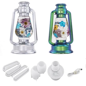 Kerosene Lamp Camping Lantern Ornament Resin Mold Set - Picture 1 of 6