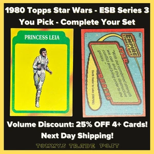 1980 Topps Star Wars Cards Empire Strikes Back Series 3 – U Pick Buy 4 Save 25% - Picture 1 of 88