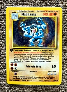 MACHAMP 8/102 HOLO BASE SET 1st EDITION POKEMON CARD NM - Picture 1 of 2