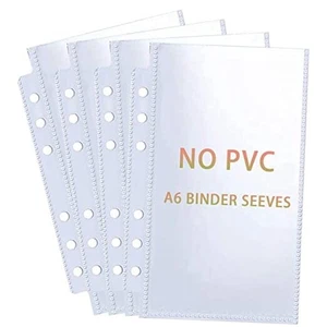 40 Pack 80 Pockets Budget Sheet Protector Sleeves for A6 6 A6 1 Pocket Sleeves - Picture 1 of 8